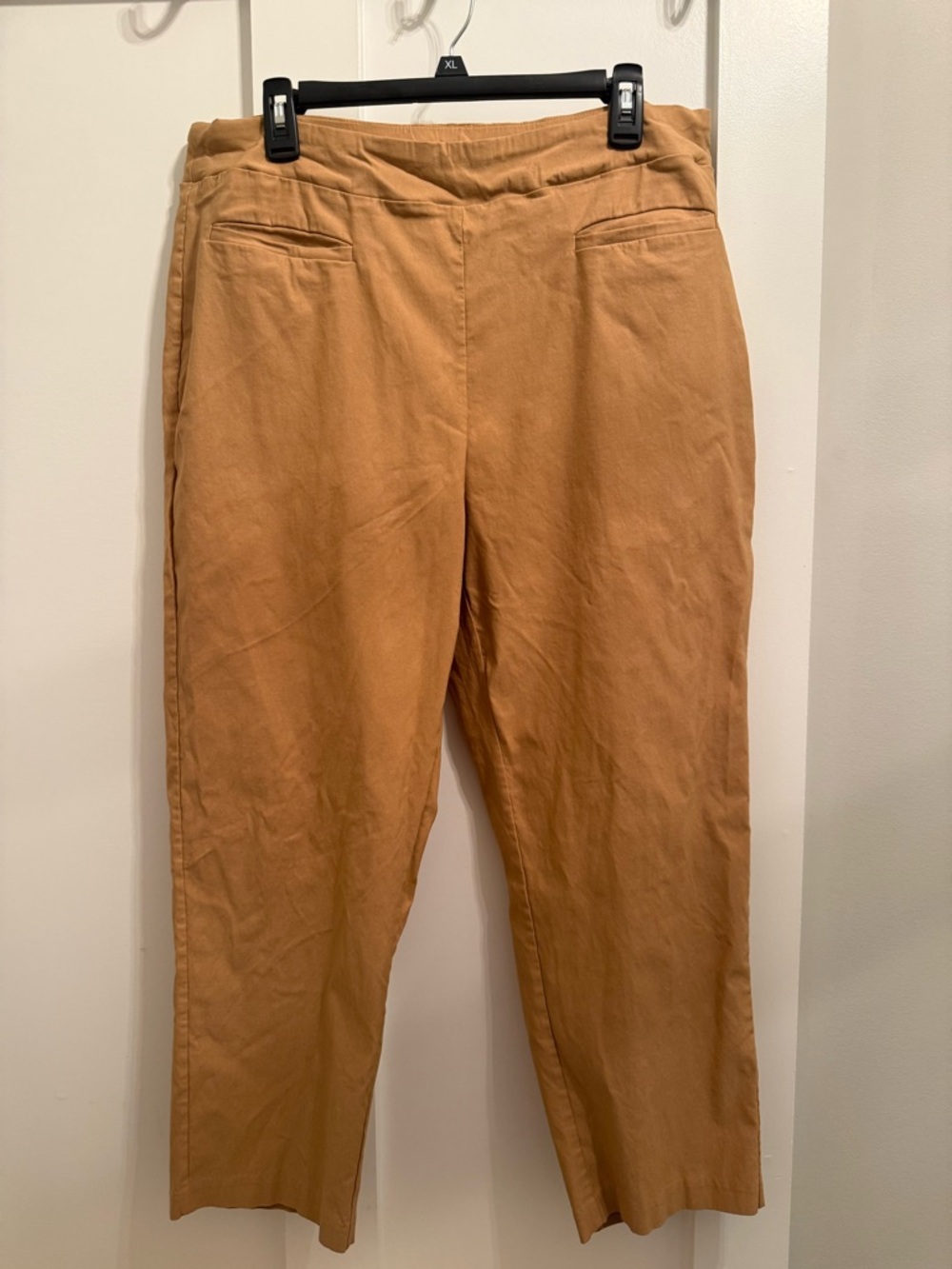 Ashley Stewart Khaki Straight-Leg Ankle Pants